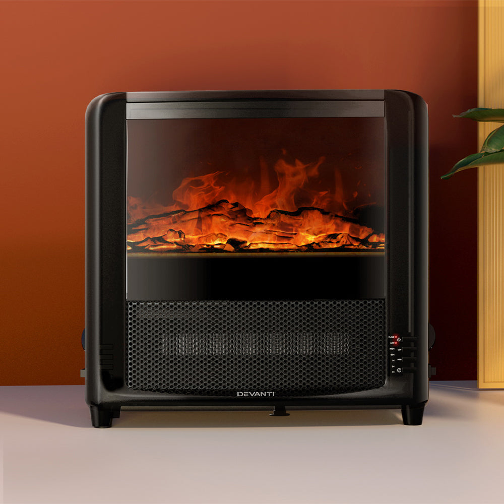 Portable Electric Heater with 3D Flame Effect