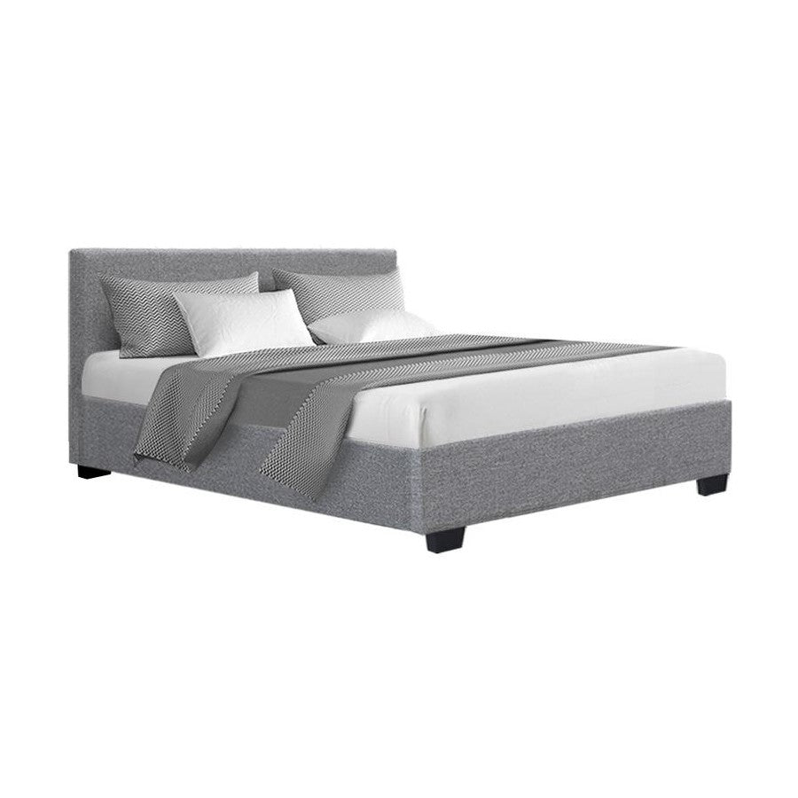 Tampa (Double) Gas-Lift Storage Bed Frame - Grey - Homecoze