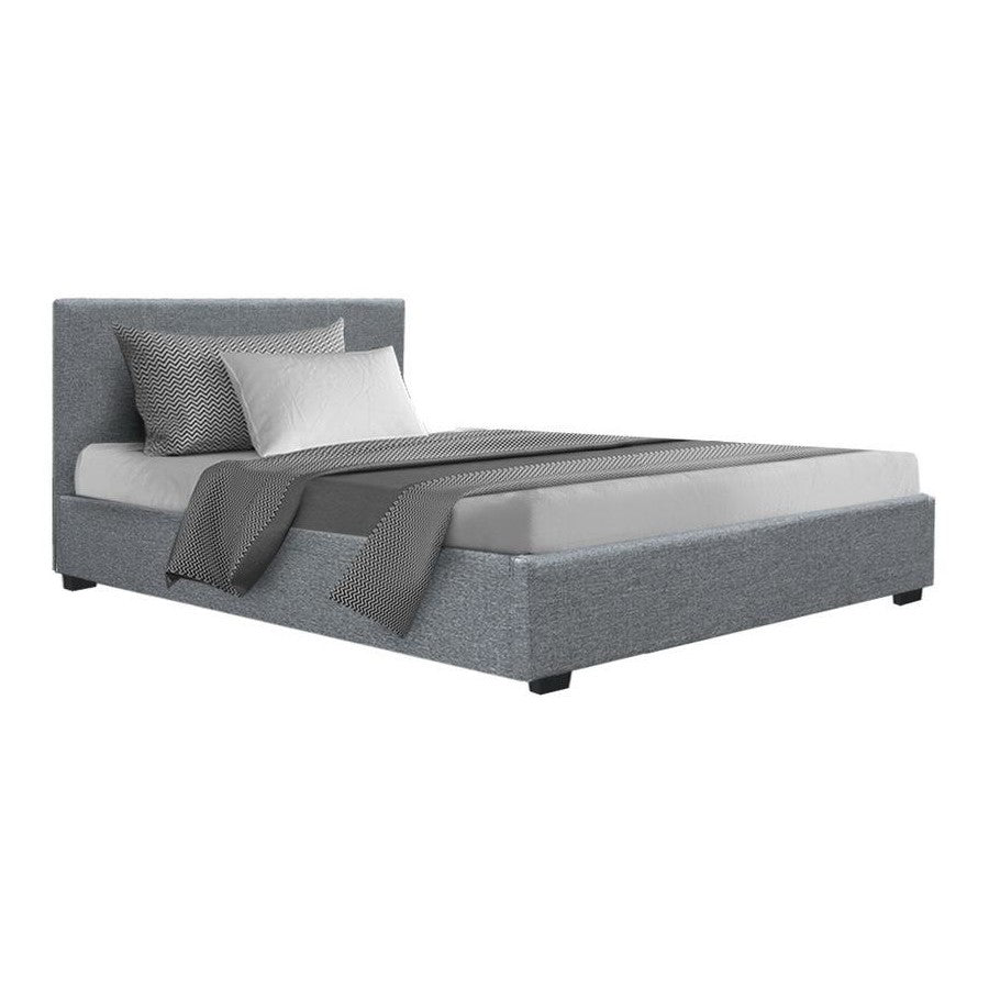 Tampa (King Single) Gas-Lift Storage Bed Frame - Grey - Homecoze