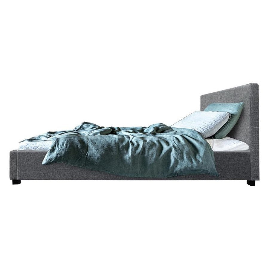 Tampa (King Single) Gas-Lift Storage Bed Frame - Grey - Homecoze