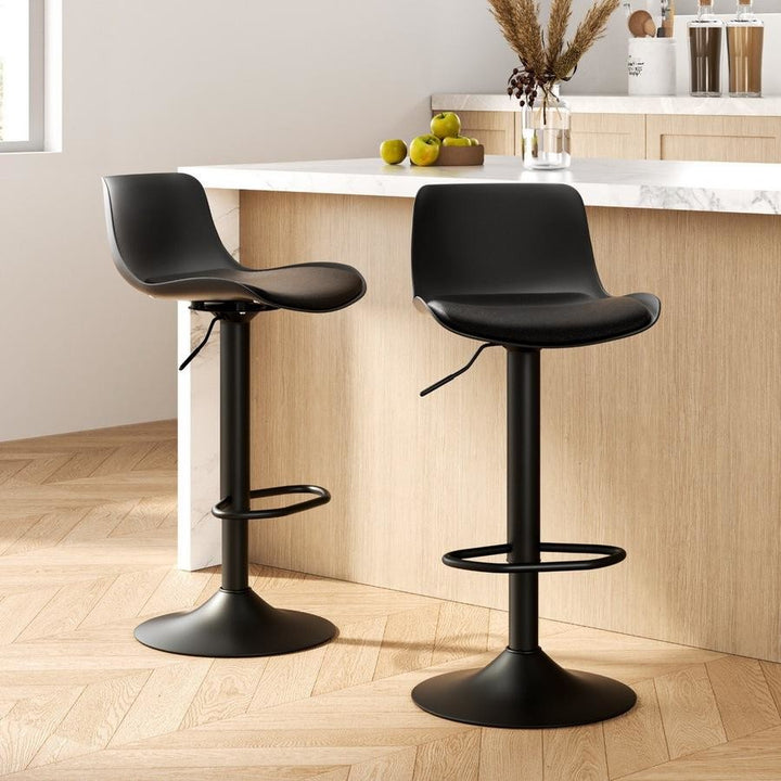Jamie (Set of 2) Contemporary Bar Stools - Black - Homecoze