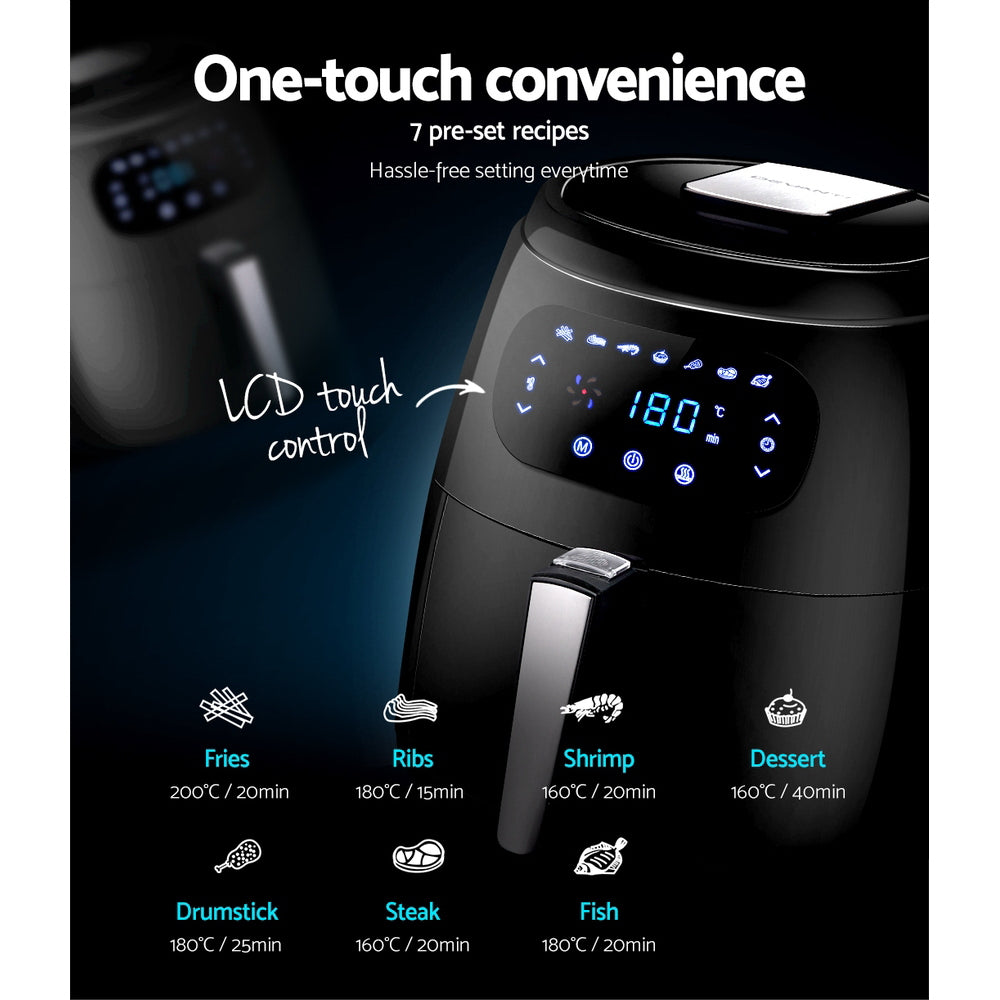 8.5L LCD Touch Panel Oil Free Air Fryer 1800W - Homecoze
