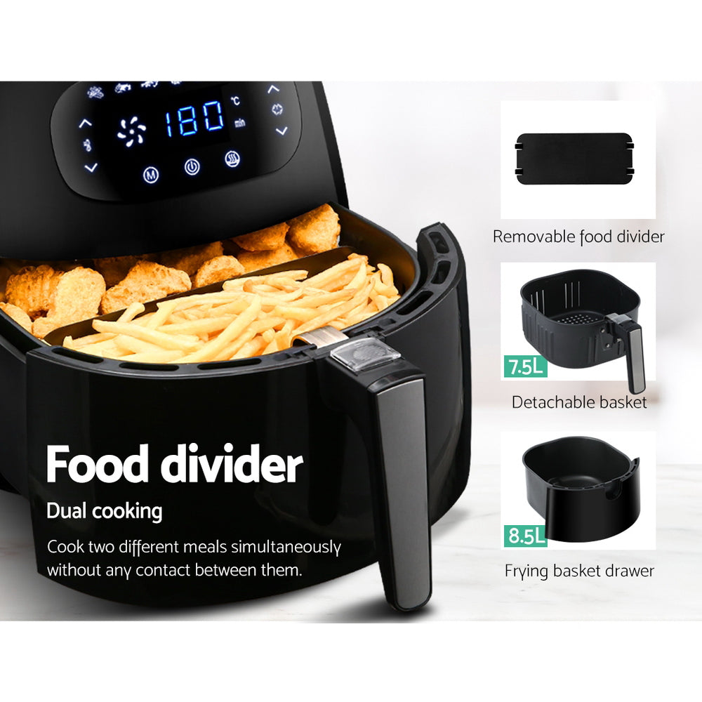 8.5L LCD Touch Panel Oil Free Air Fryer 1800W - Homecoze