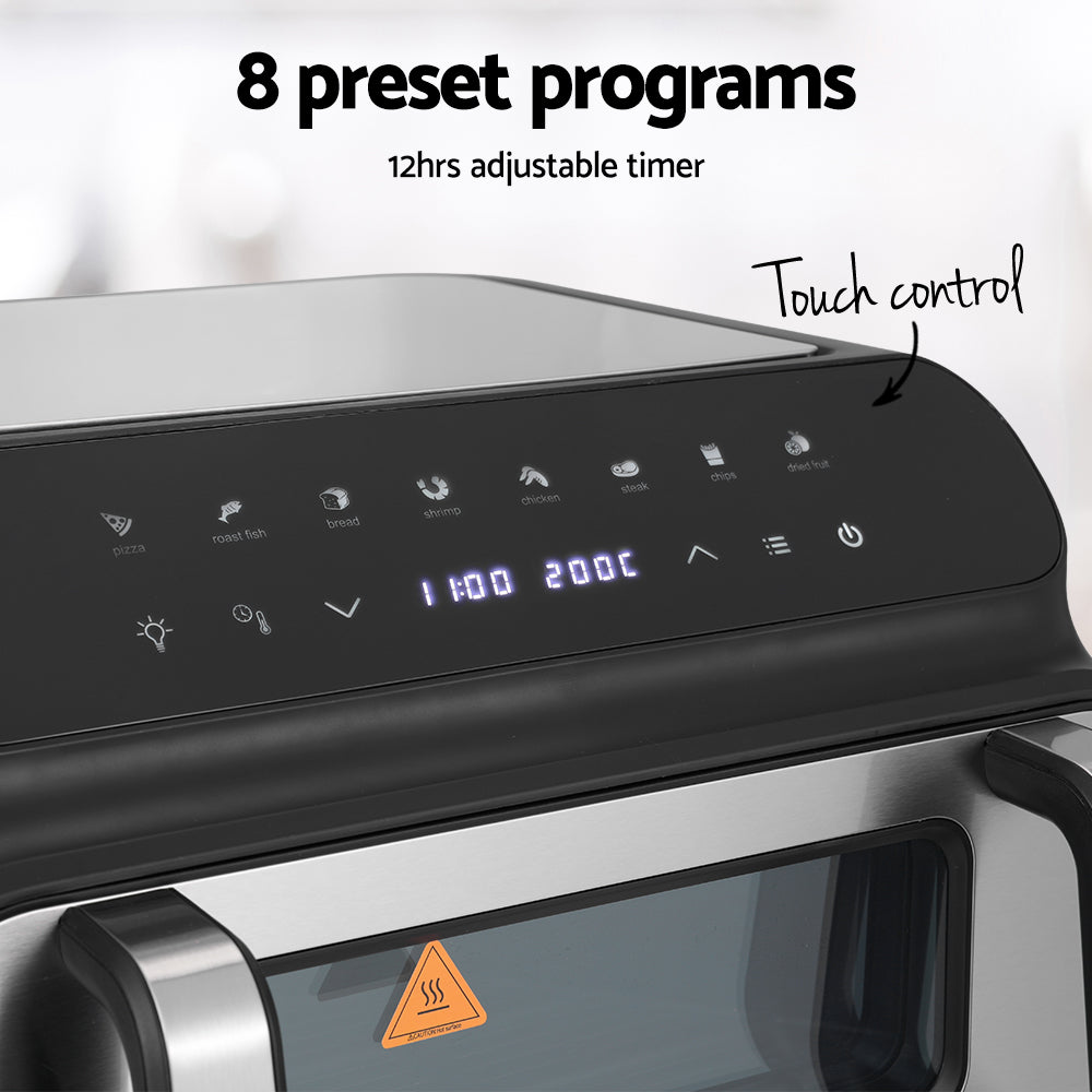 Devanti Air Fryer 10L LCD Kitchen Oven - Homecoze