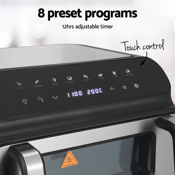 Devanti Air Fryer 10L LCD Kitchen Oven - Homecoze