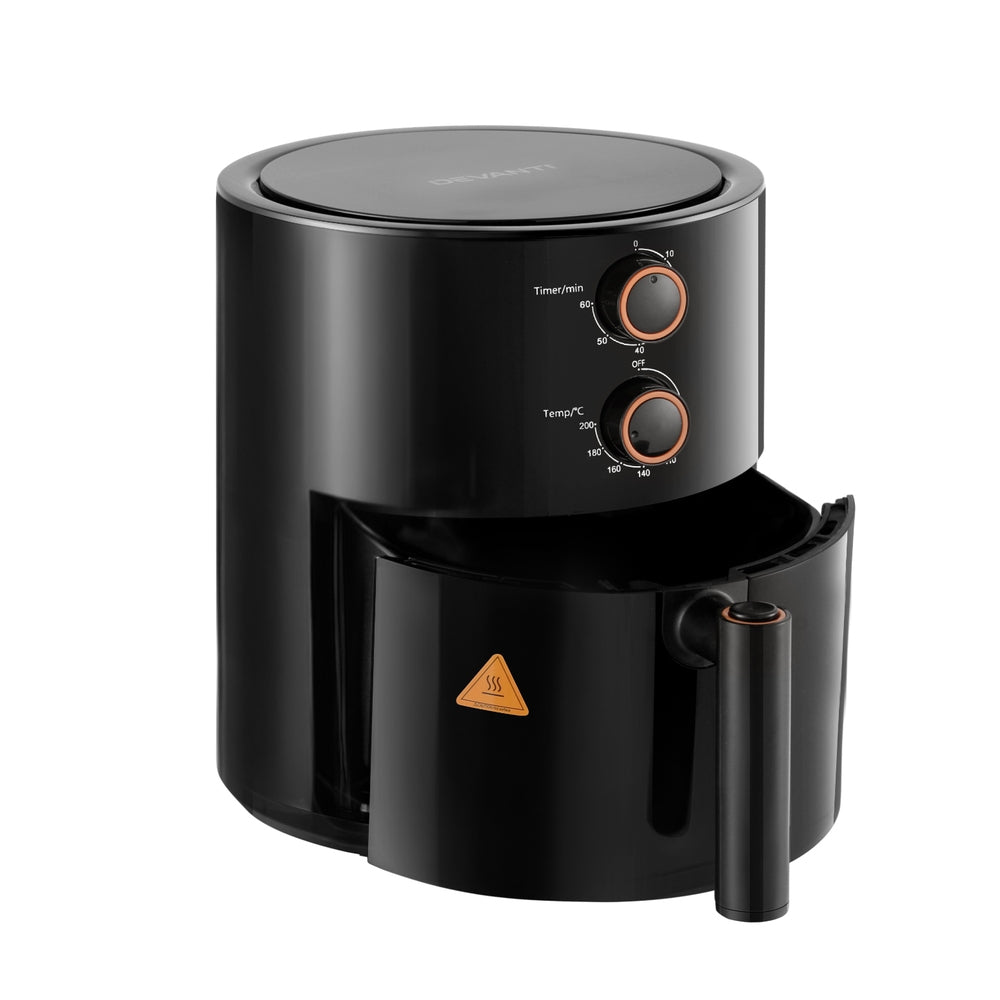 Devanti 4L Air Fryer Knob Control 1500W - Homecoze