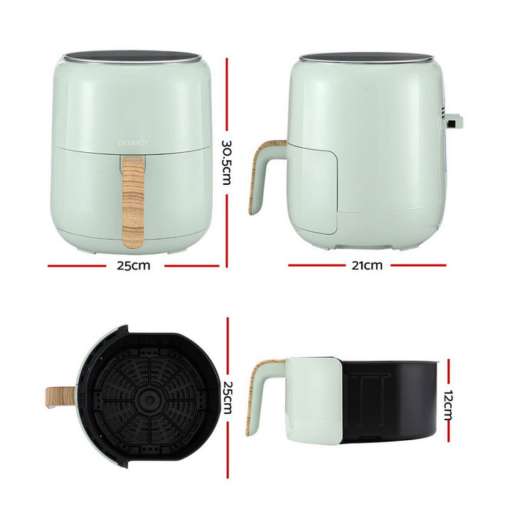 5L Air Fryer Touch Control 1700W - Green