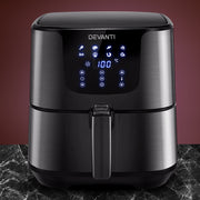 7L Black Stainless Steel LCD Touch Panel Oil Free Air Fryer 1700W - Homecoze