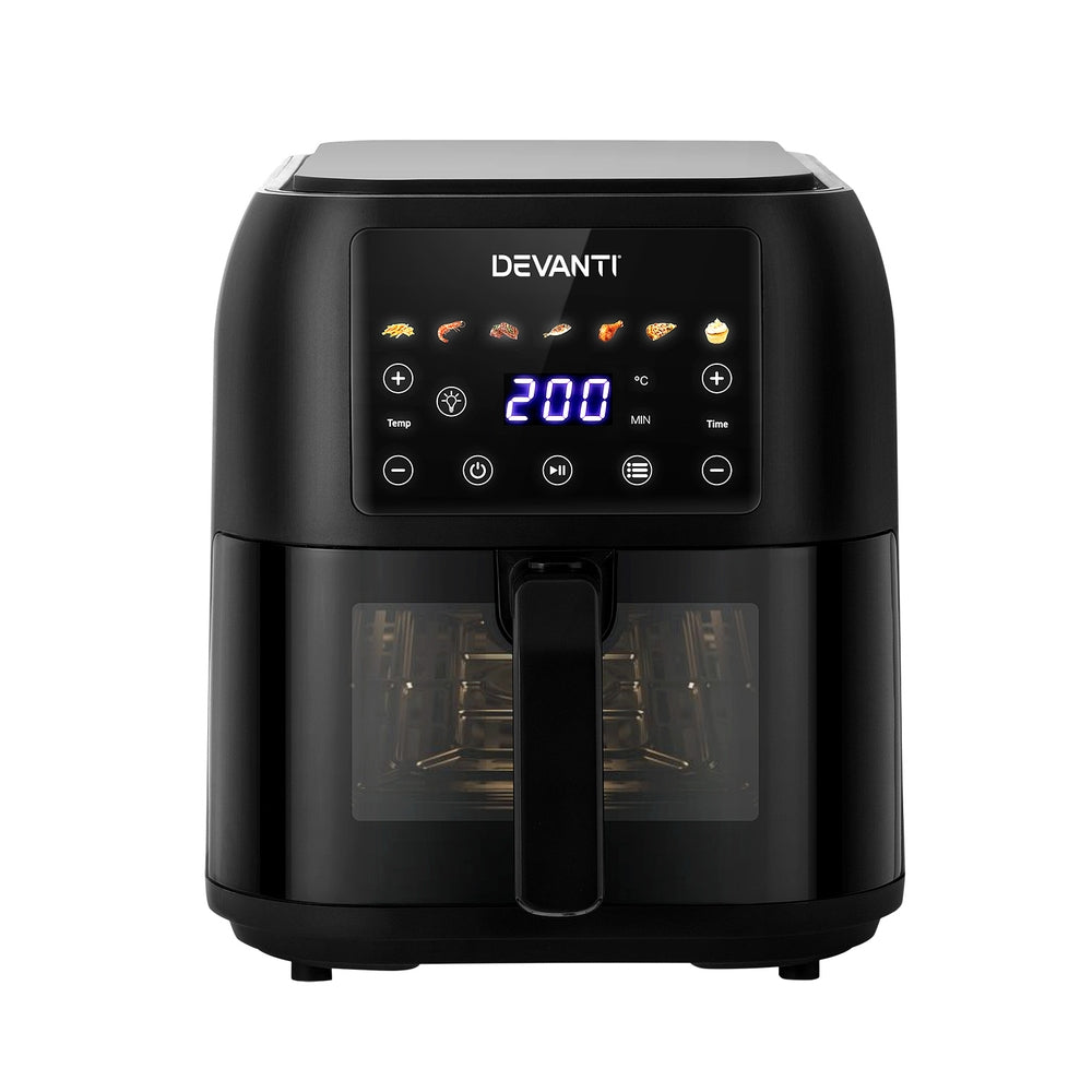 Air Fryer 8L with LCD Screen 1700W - Black - Homecoze