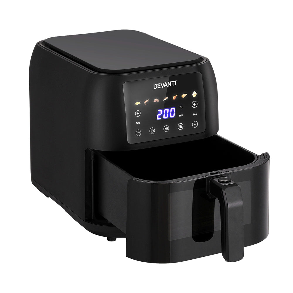Air Fryer 8L with LCD Screen 1700W - Black - Homecoze