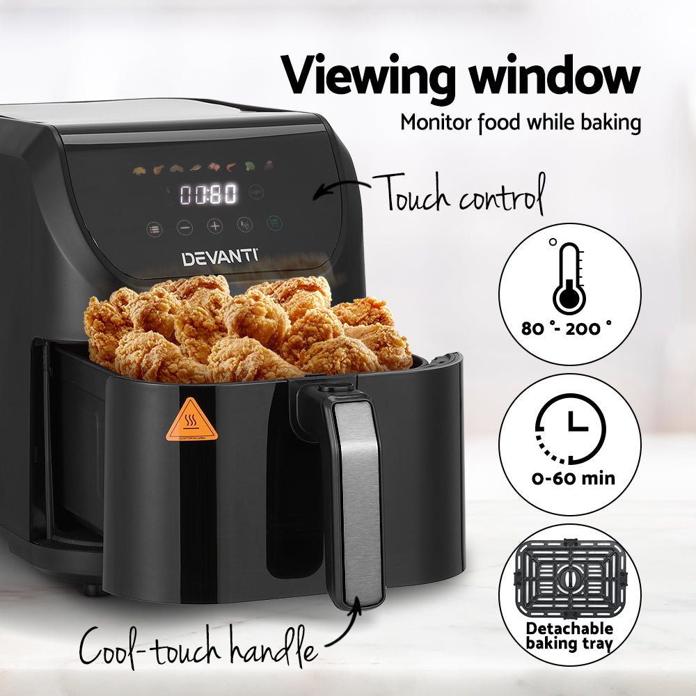 Air Fryer 5L W/ LCD Touch 1500W - Homecoze