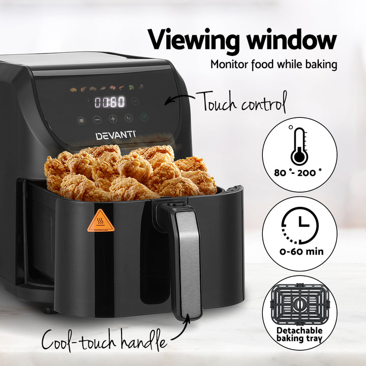 Air Fryer 5L W/ LCD Touch 1500W - Homecoze