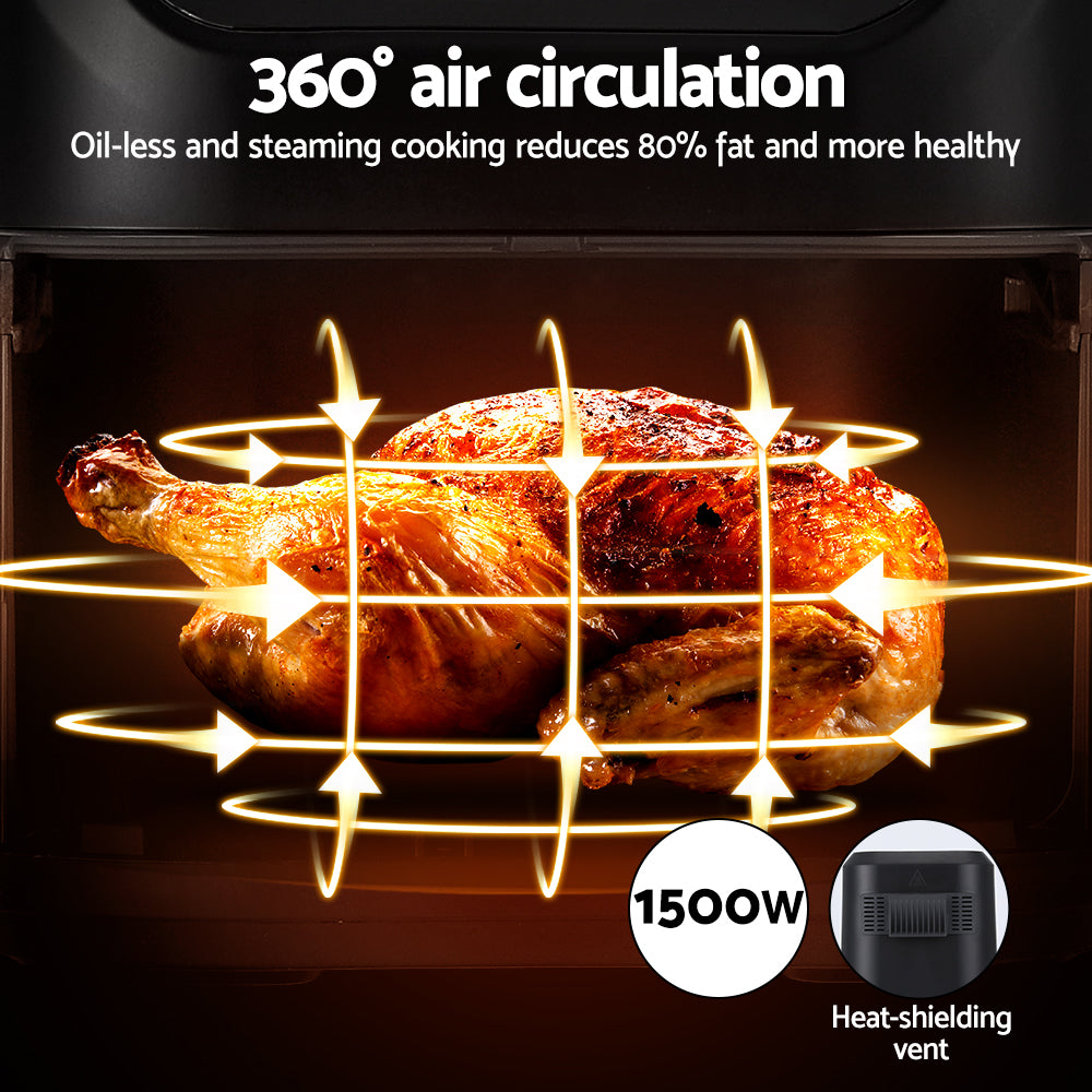 Air Fryer 5L W/ LCD Touch 1500W - Homecoze