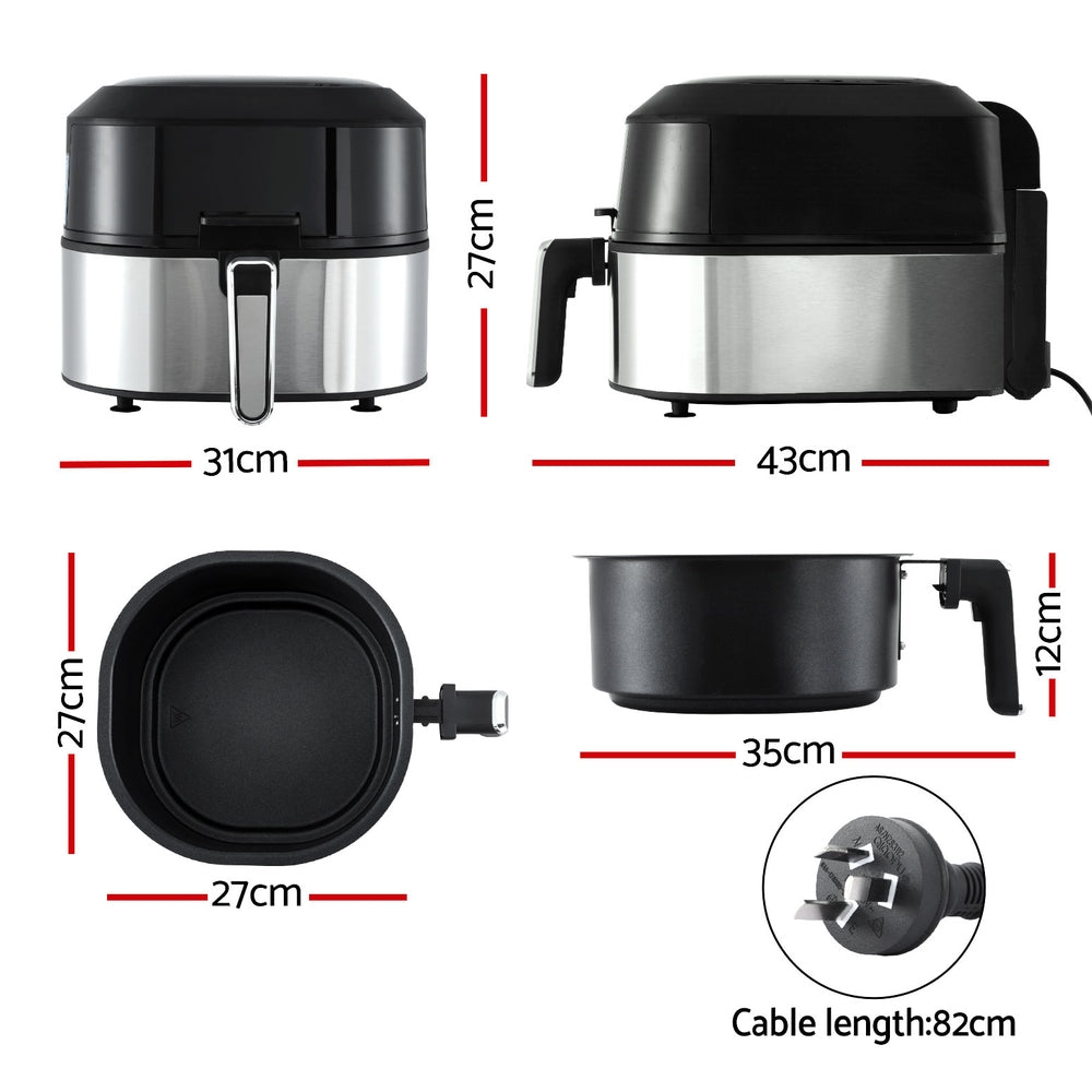 5.5L Air Fryer & Grill LCD Fryers 1500W - Homecoze