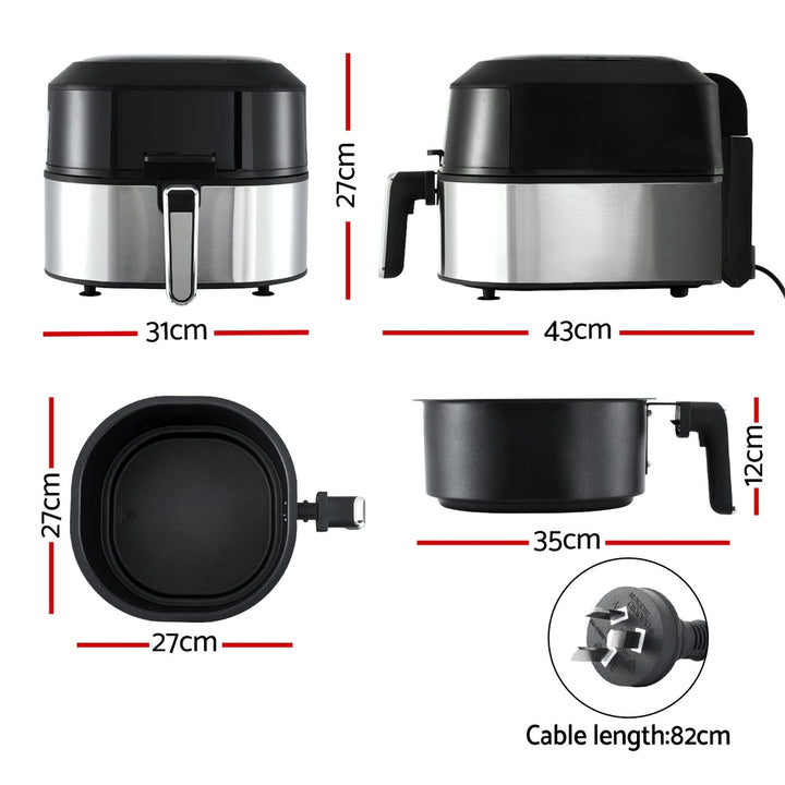 5.5L Air Fryer & Grill LCD Fryers 1500W - Homecoze