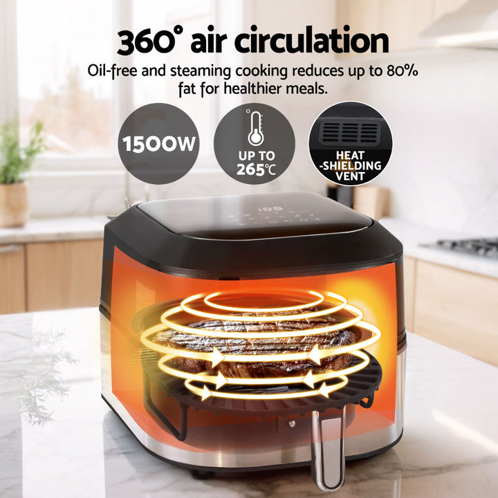 5.5L Air Fryer & Grill LCD Fryers 1500W - Homecoze