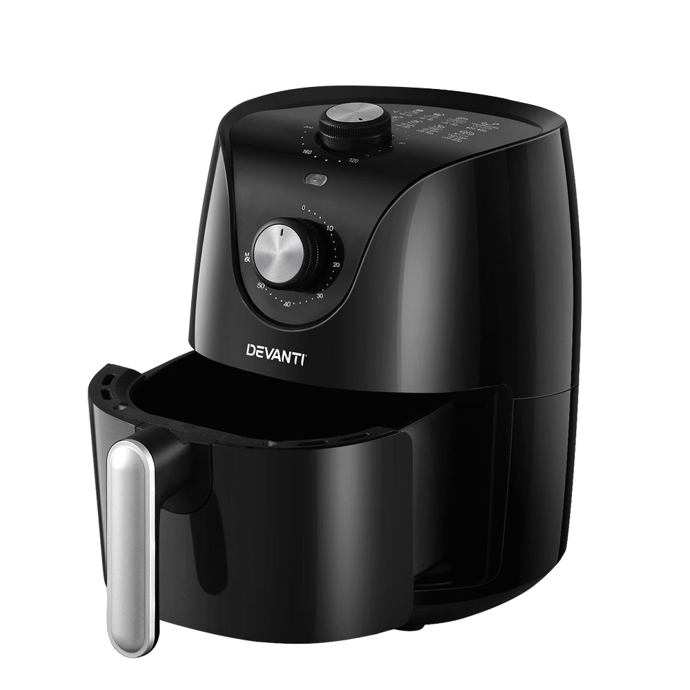 Mini 2.5L Easy-Use Rotary Knob Oil Free Air Fryer 1200W - Homecoze