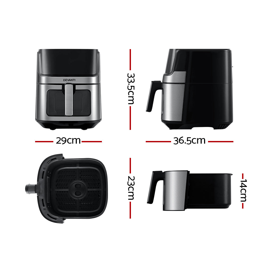 6.5L LCD Touch Panel Oil Free Air Fryer 1700W - Homecoze