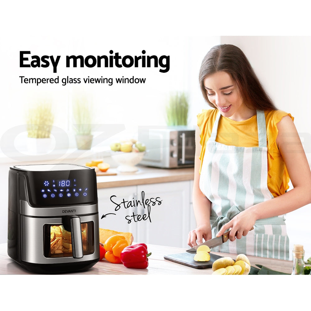 6.5L LCD Touch Panel Oil Free Air Fryer 1700W - Homecoze