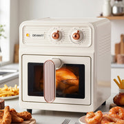 Devanti 6L Air Fryer Knob Control 1700W Cream - Homecoze
