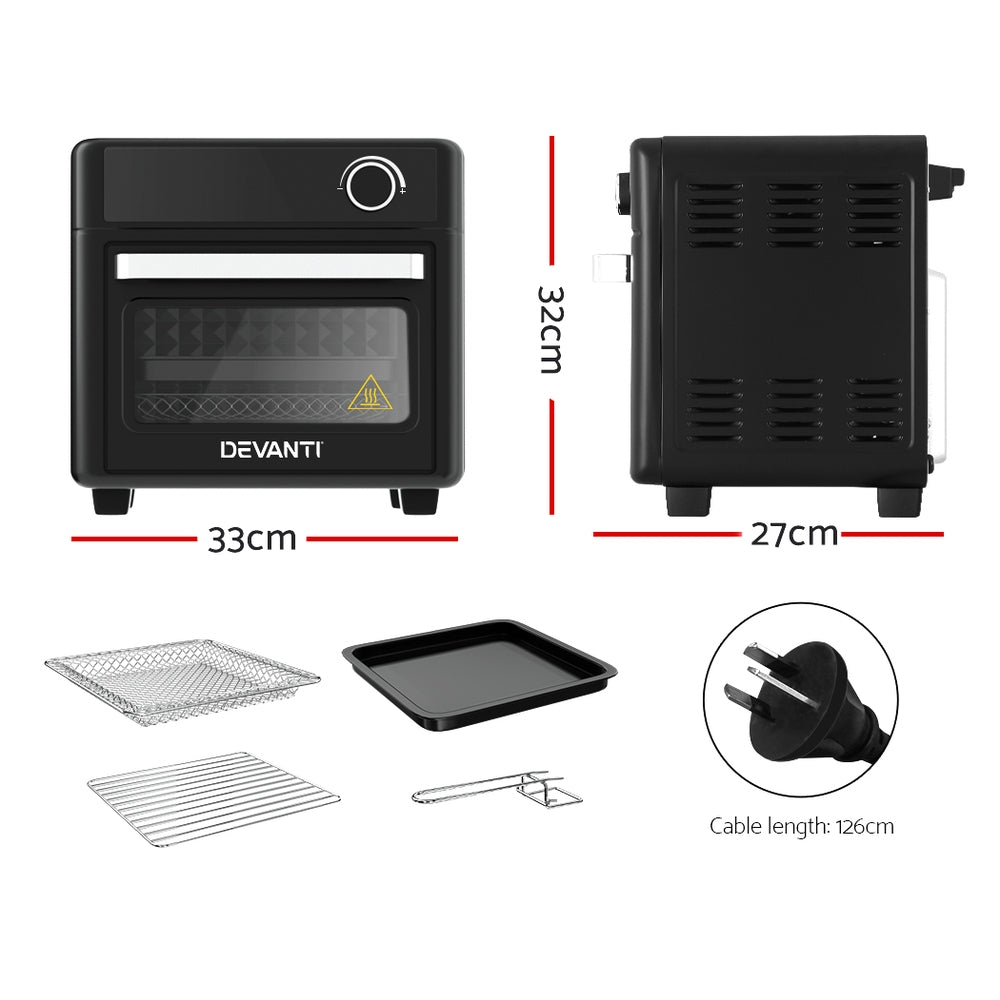 Devanti Air Fryer 15L LCD Fryers Oven - Homecoze
