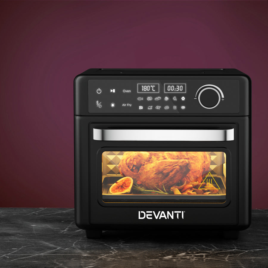 Devanti Air Fryer 15L LCD Fryers Oven - Homecoze