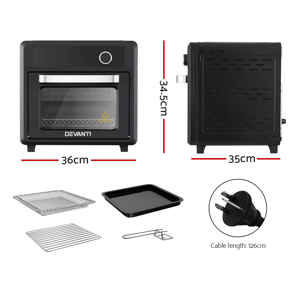 Devanti Air Fryer 20L LCD Fryers Oven - Homecoze