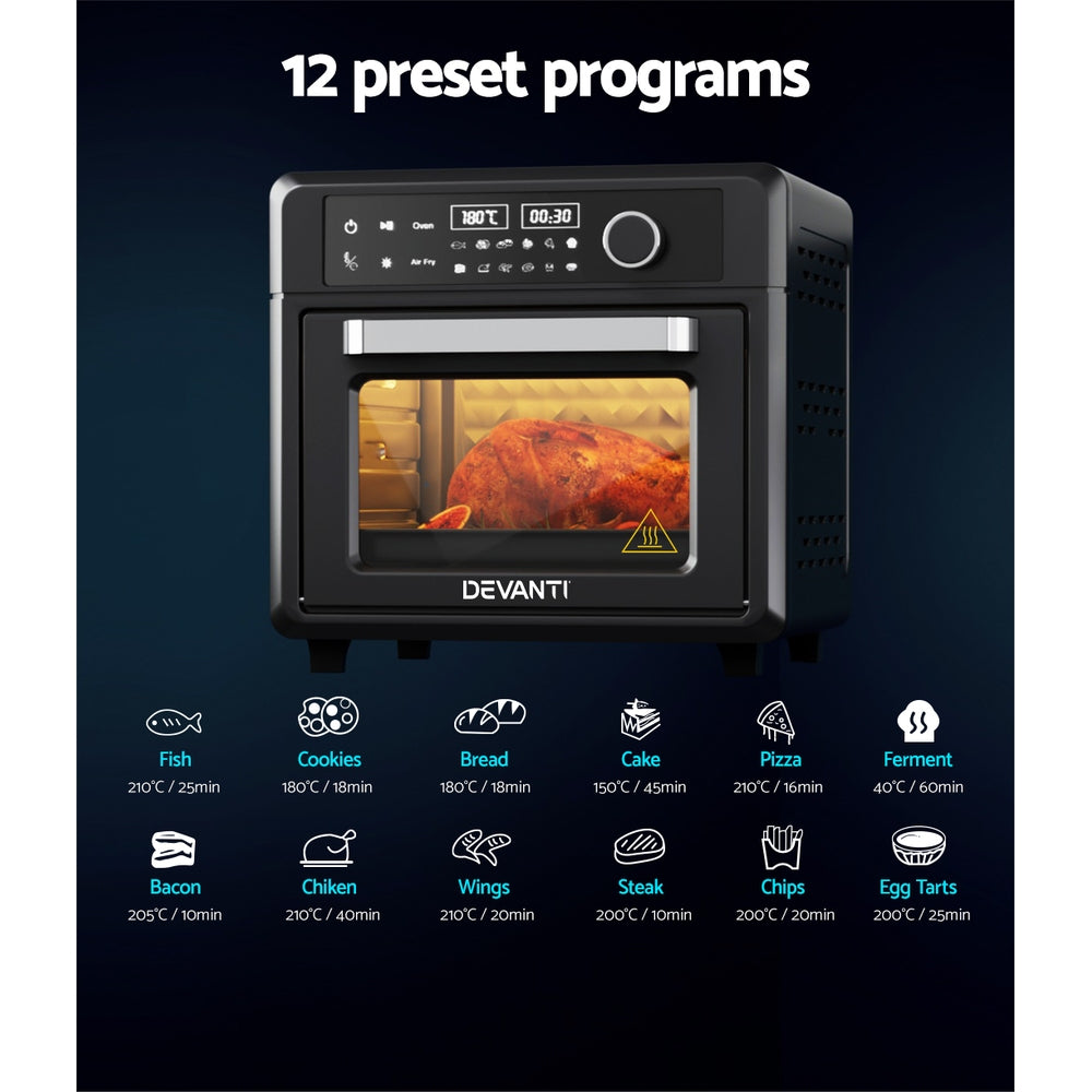 Devanti Air Fryer 20L LCD Fryers Oven - Homecoze
