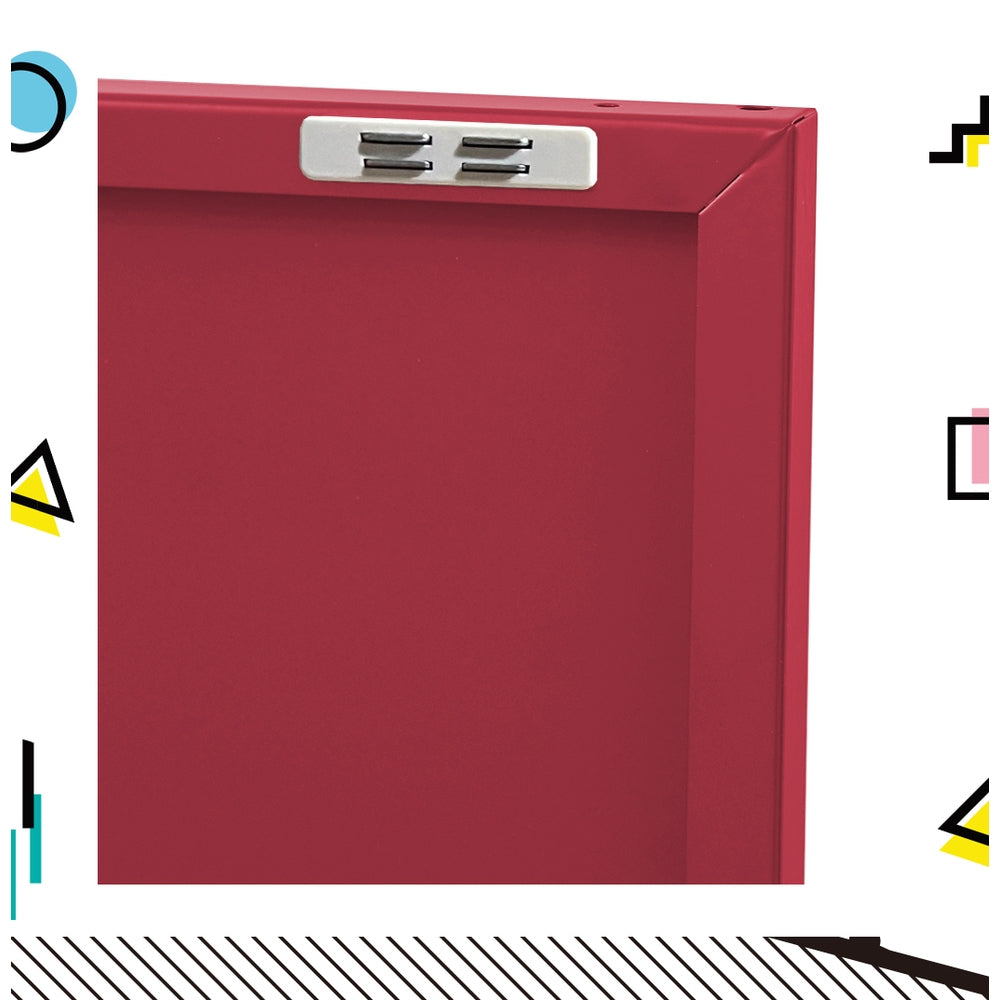 Metal Locker Low Sideboard Storage Cabinet - Pink - Homecoze