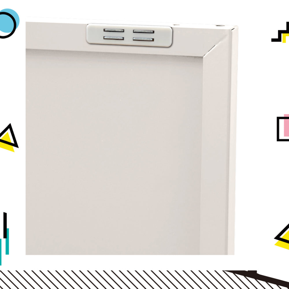 Metal Locker Low Sideboard Storage Cabinet - White - Homecoze