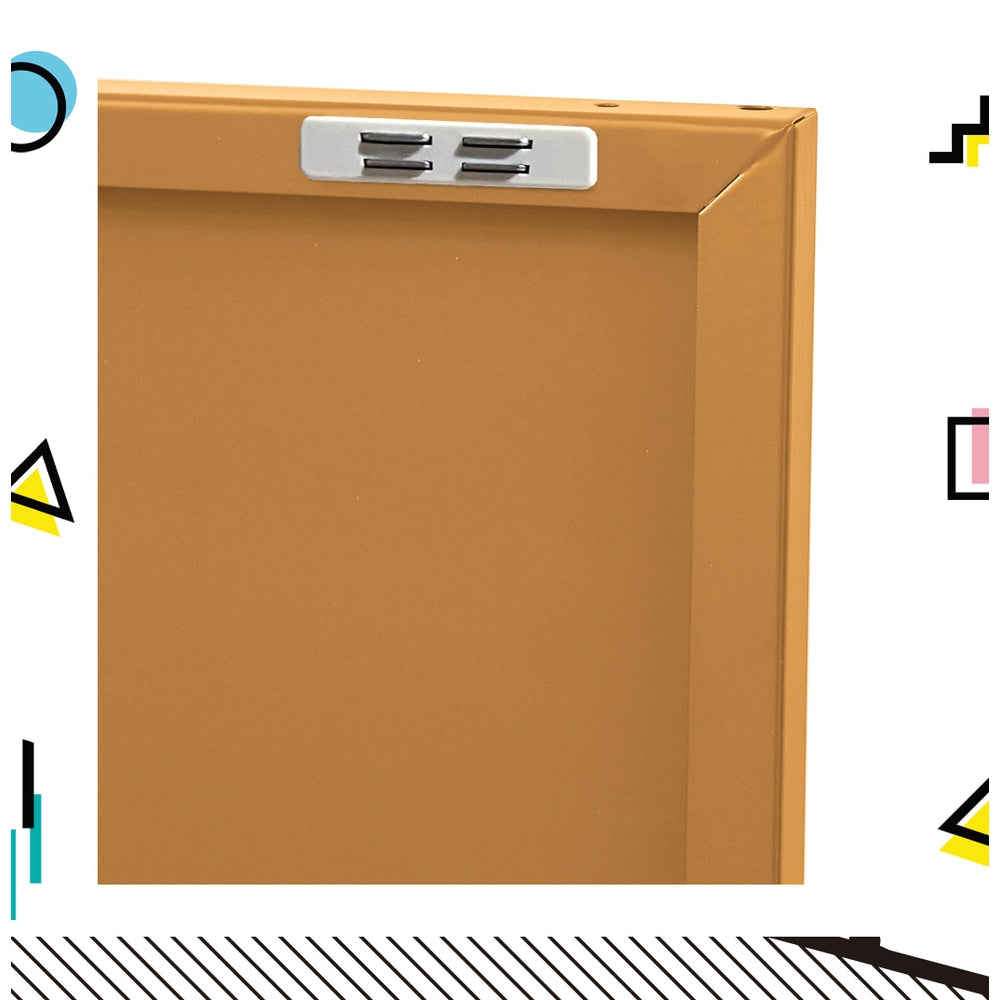 Metal Locker Low Sideboard Storage Cabinet - Yellow - Homecoze