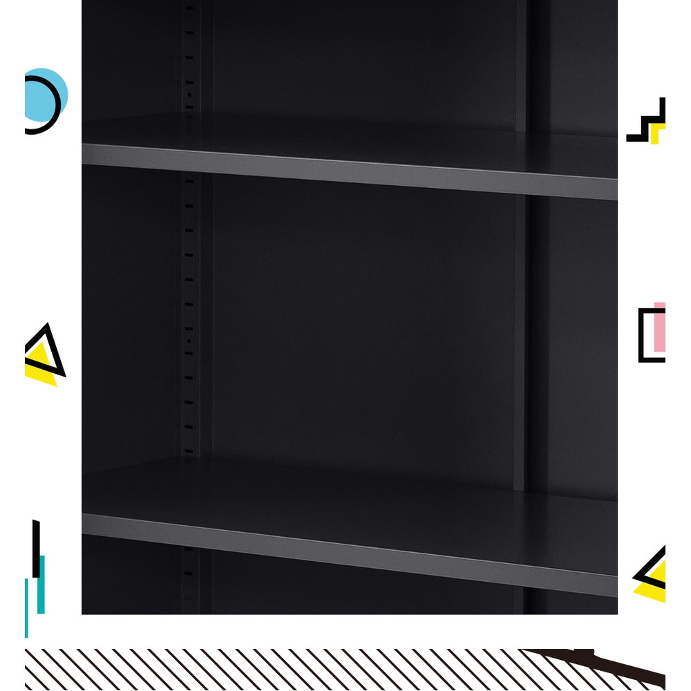 Metal Locker Sideboard Storage Cabinet - Charcoal - Homecoze