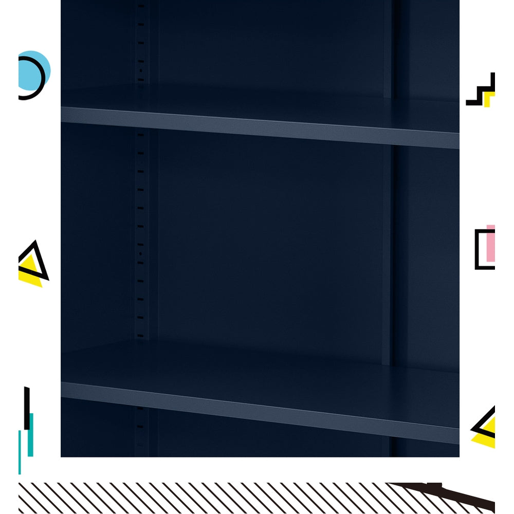 Metal Locker Sideboard Storage Cabinet - Blue - Homecoze