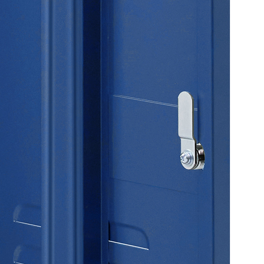 Metal Locker Side Table Cabinet - Blue - Homecoze