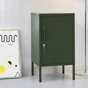 Metal Locker Side Table Cabinet - Green - Homecoze