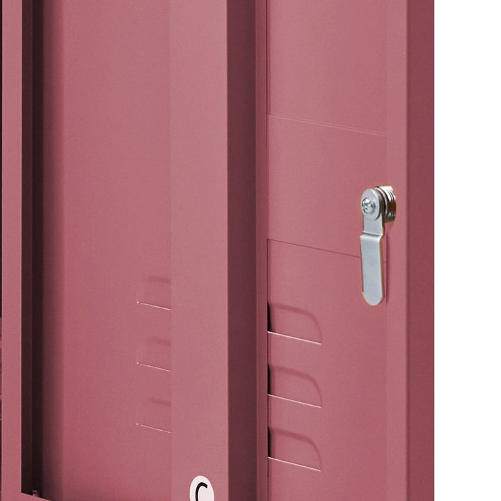 Metal Locker Single Door Cabinet - Pink Homecoze