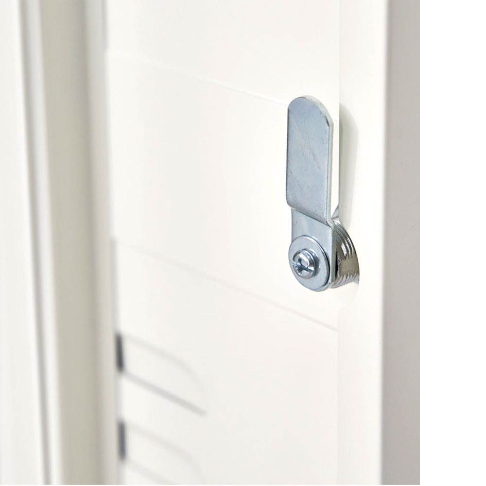 Metal Locker Side Table Cabinet - White - Homecoze