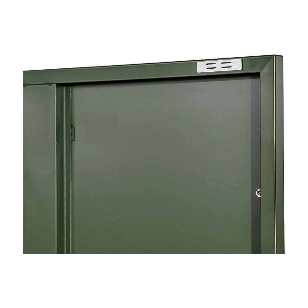 Metal Locker 2-Door Side Table Cabinet - Green - Homecoze