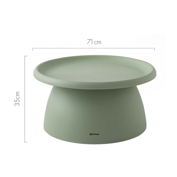 Coffee Table Mushroom 'Top-Hat' Nordic Style 71cm - Green Homecoze