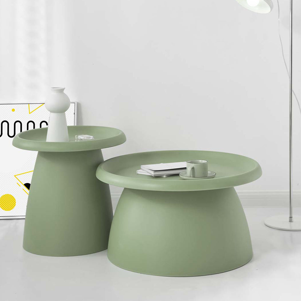 Coffee Table Mushroom 'Top-Hat' Nordic Style 71cm - Green - Homecoze