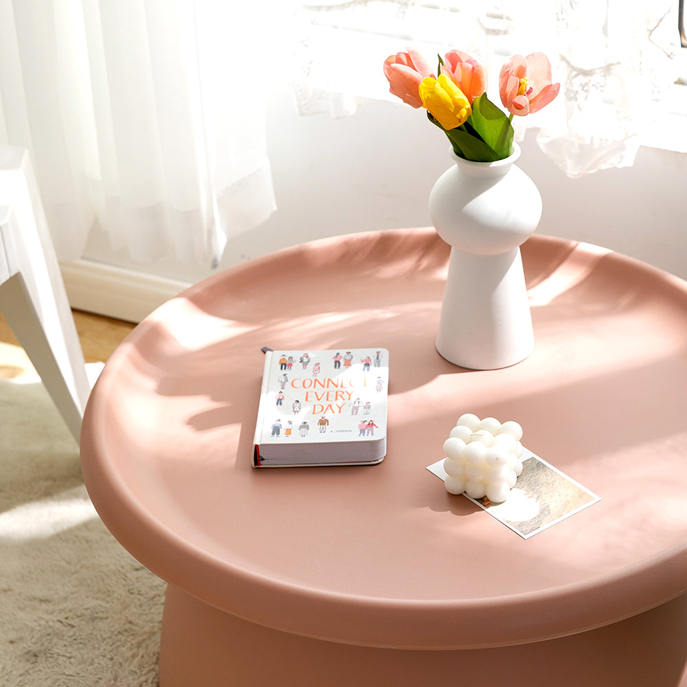 Coffee Table Mushroom 'Top-Hat' Nordic Style 71cm - Pink - Homecoze