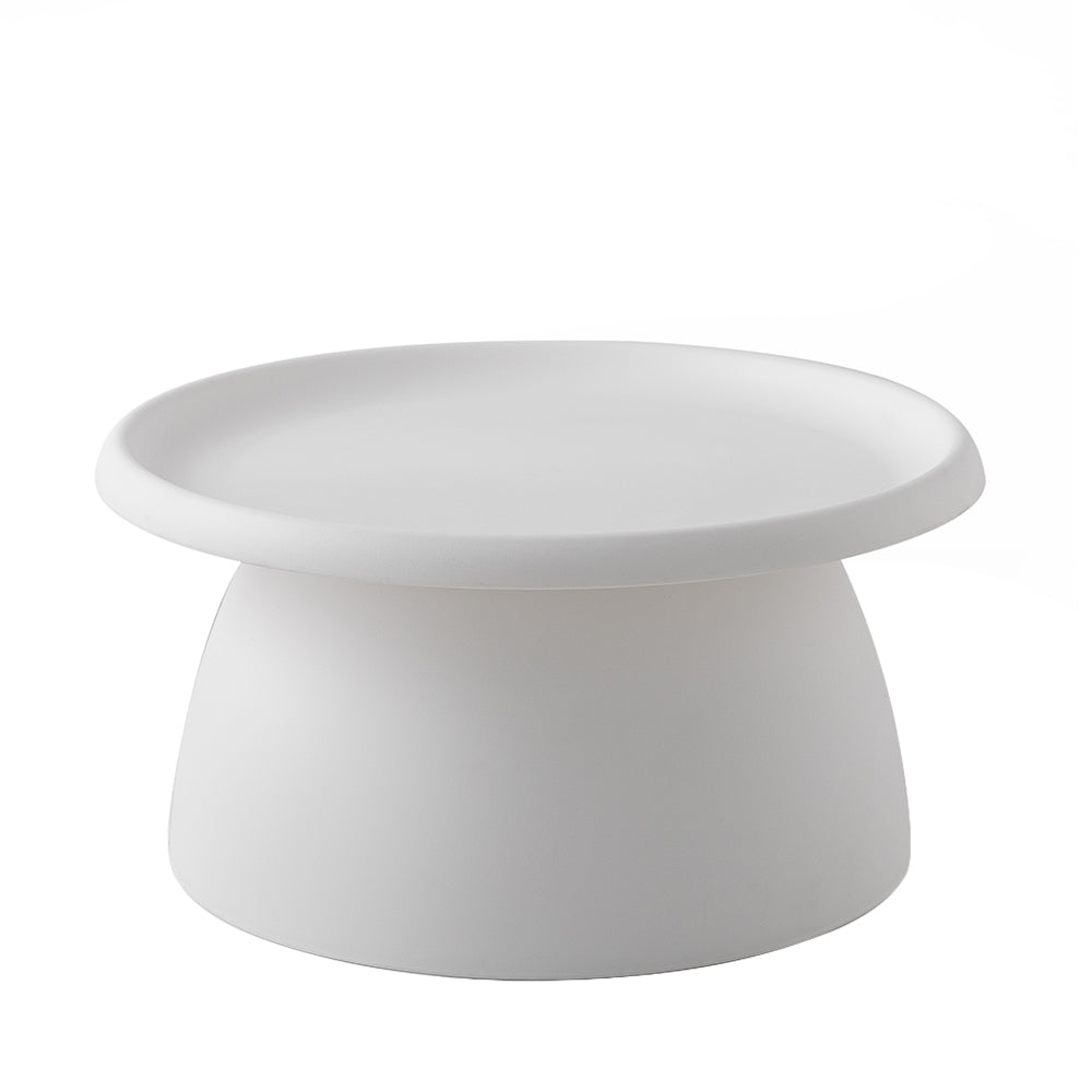 Coffee Table Mushroom 'Top-Hat' Nordic Style 71cm - White - Homecoze