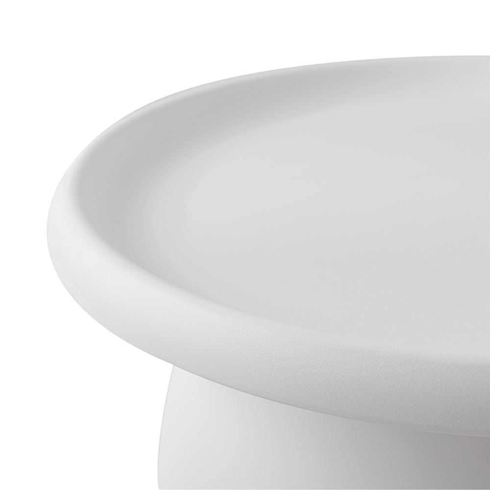 Coffee Table Mushroom 'Top-Hat' Nordic Style 71cm - White - Homecoze