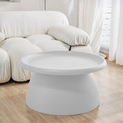 Coffee Table Mushroom 'Top-Hat' Nordic Style 71cm - White - Homecoze