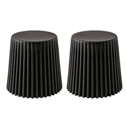 Set of 2 Stackable Foot Stool Cupcake Seats - Black - Homecoze