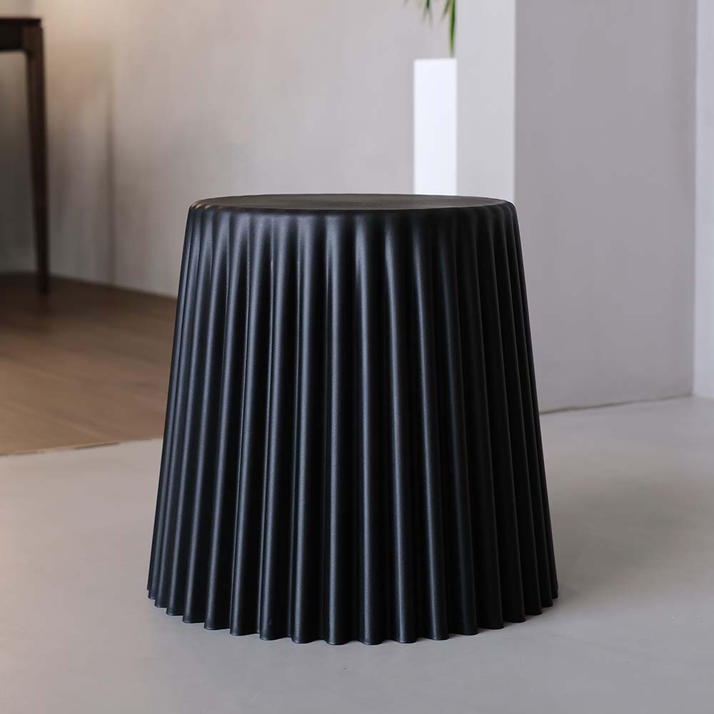 Set of 2 Stackable Foot Stool Cupcake Seats - Black - Homecoze