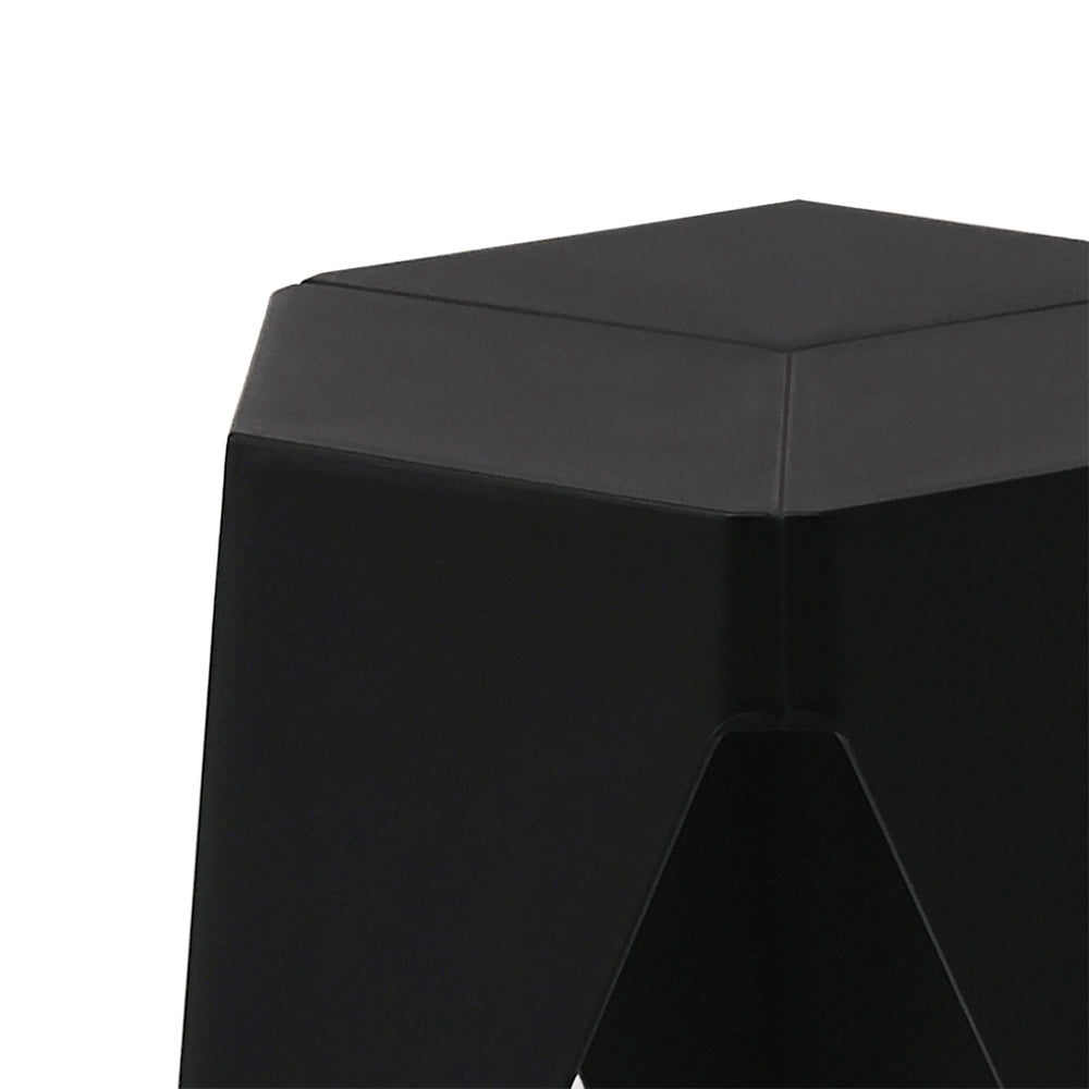 Set of 2 Nordic Stool Side Tables - Black - Homecoze