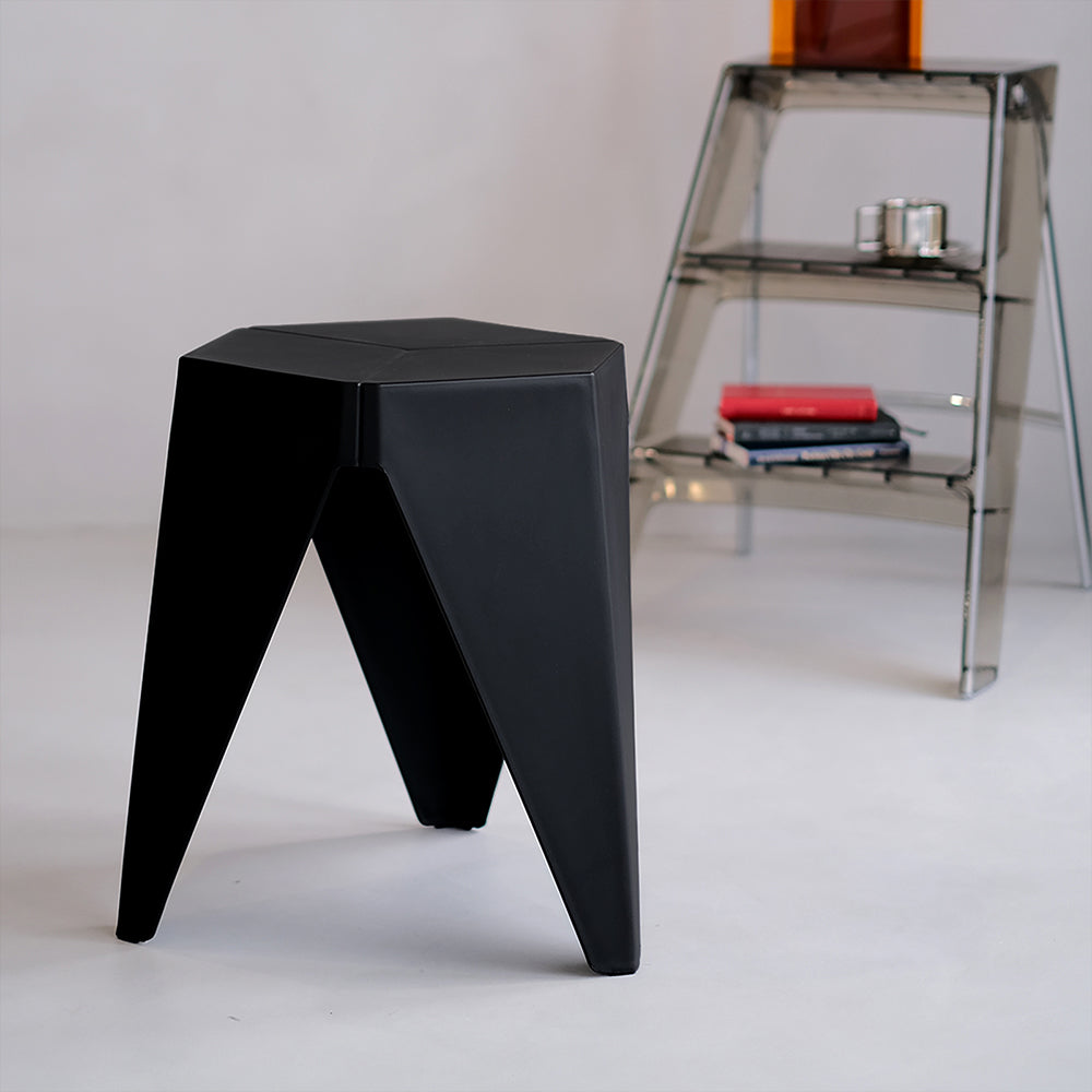 Set of 2 Nordic Stool Side Tables - Black - Homecoze