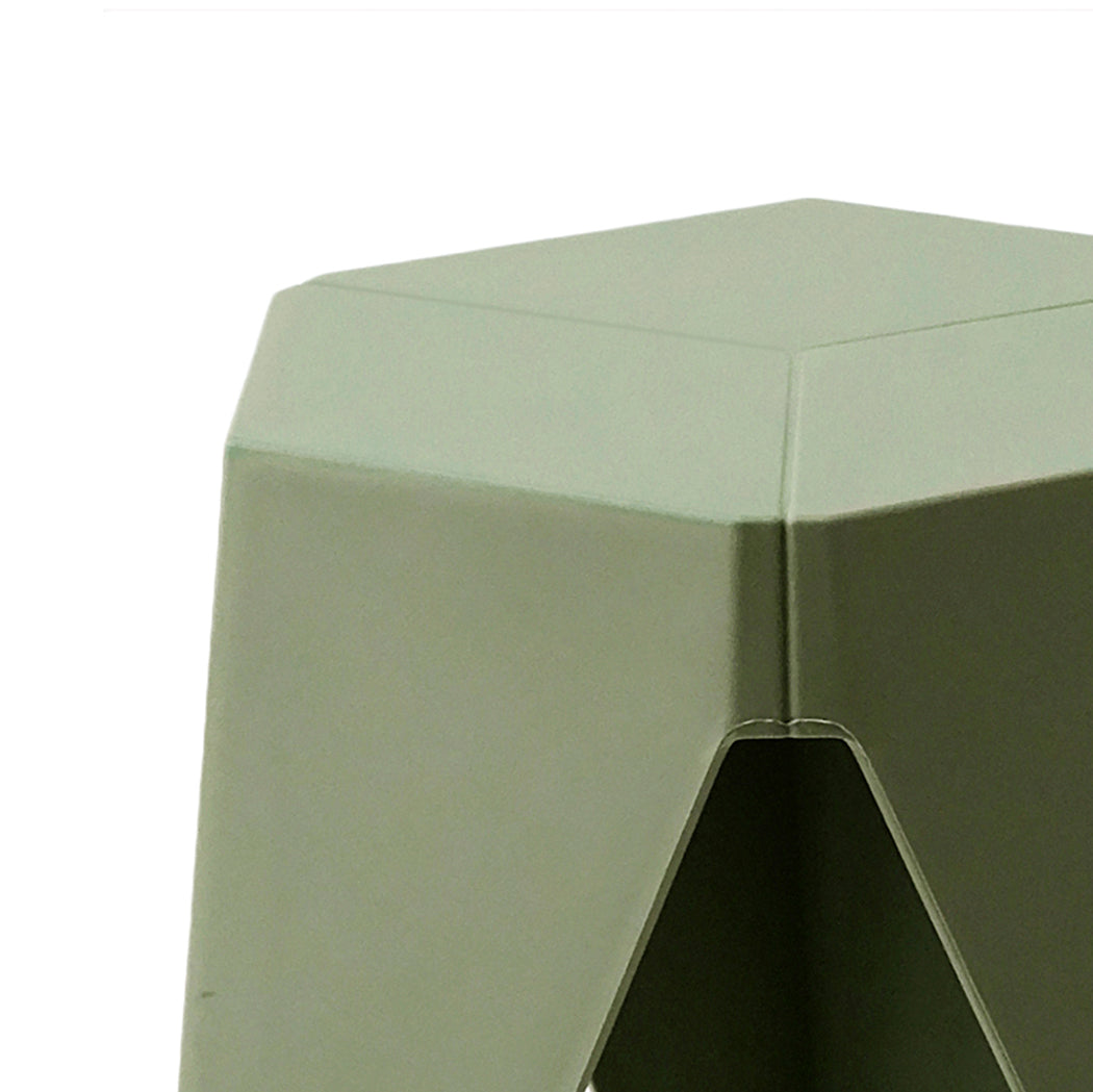 Set of 2 Nordic Stool Side Tables - Green - Homecoze