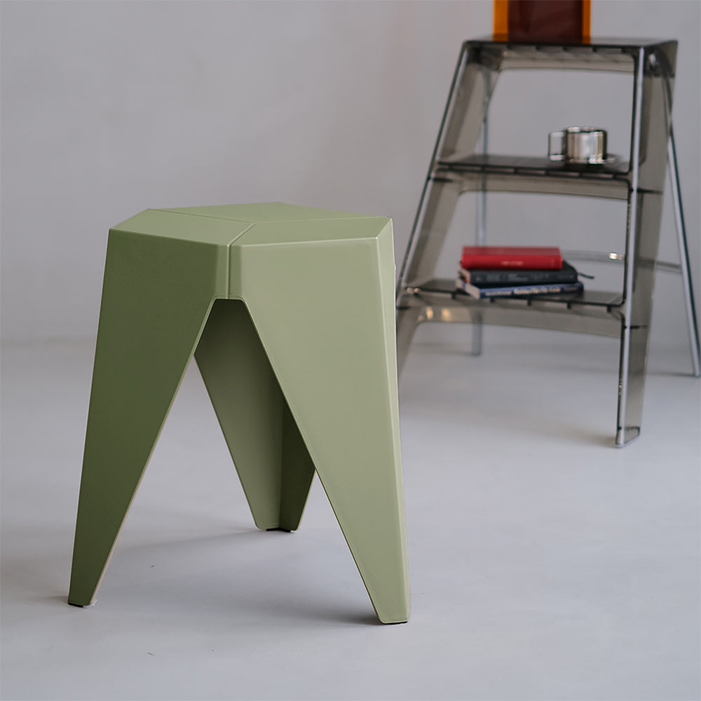 Set of 2 Nordic Stool Side Tables - Green - Homecoze
